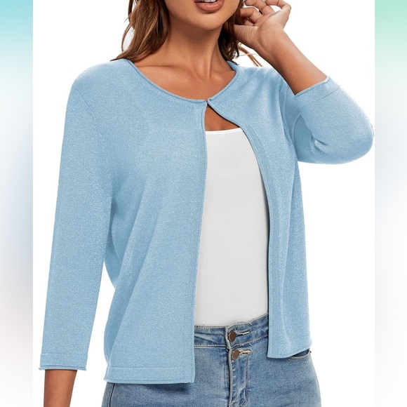 NWT Urban Coco Sky Blue Women's Cardigan Casual Pastel Comfy Medium - Picture 1 of 9